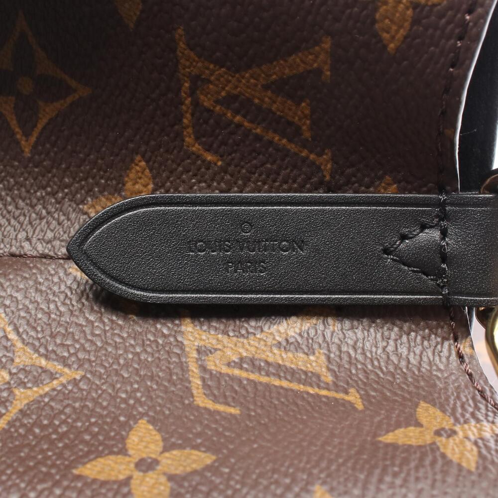 Louis Vuitton NeoNoe Canvas Shoulder Bag Brown Monogram Leather Black - Picture 4 of 5